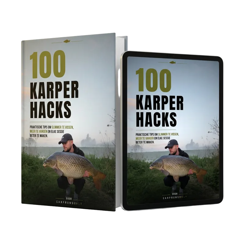 100 Karper Hacks eBook op tablet en als boek